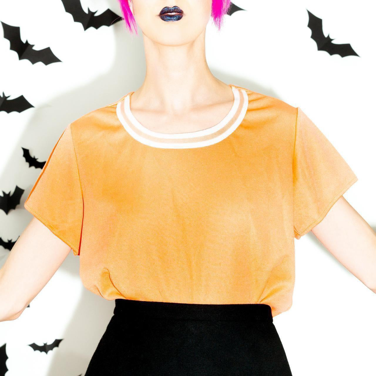 Vintage 60s Orange Varsity Top