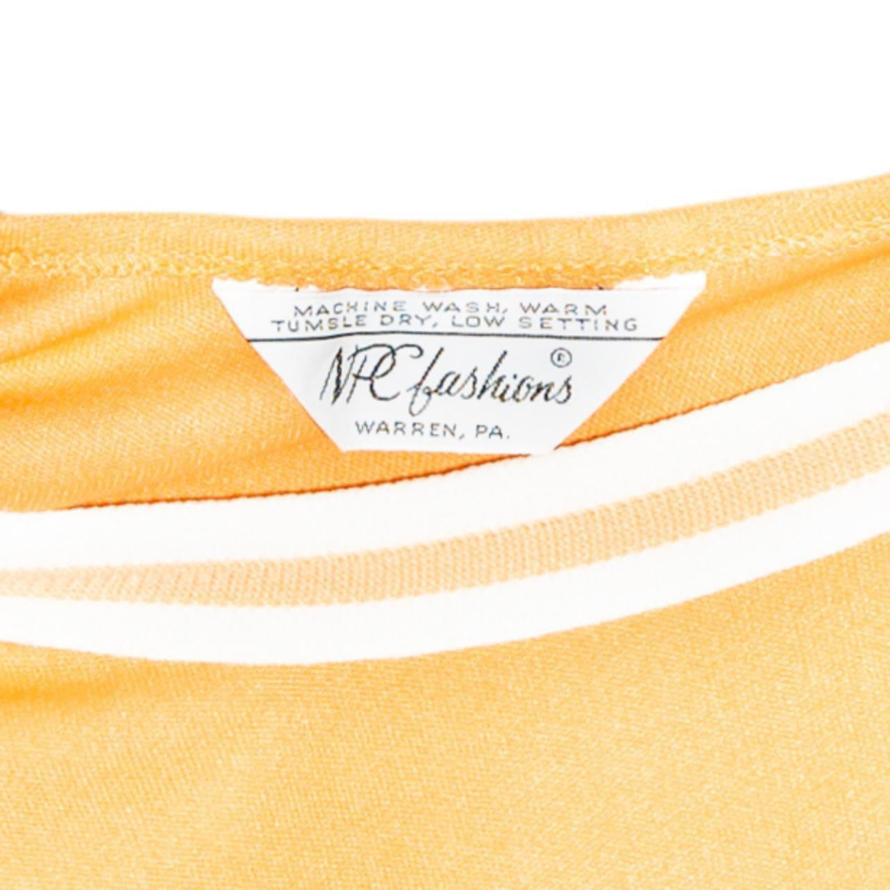 Vintage 60s Orange Varsity Top