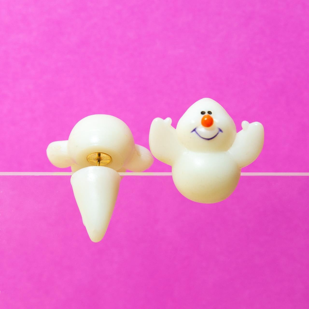 vintage 80s Glow in the Dark Ghost Earrings