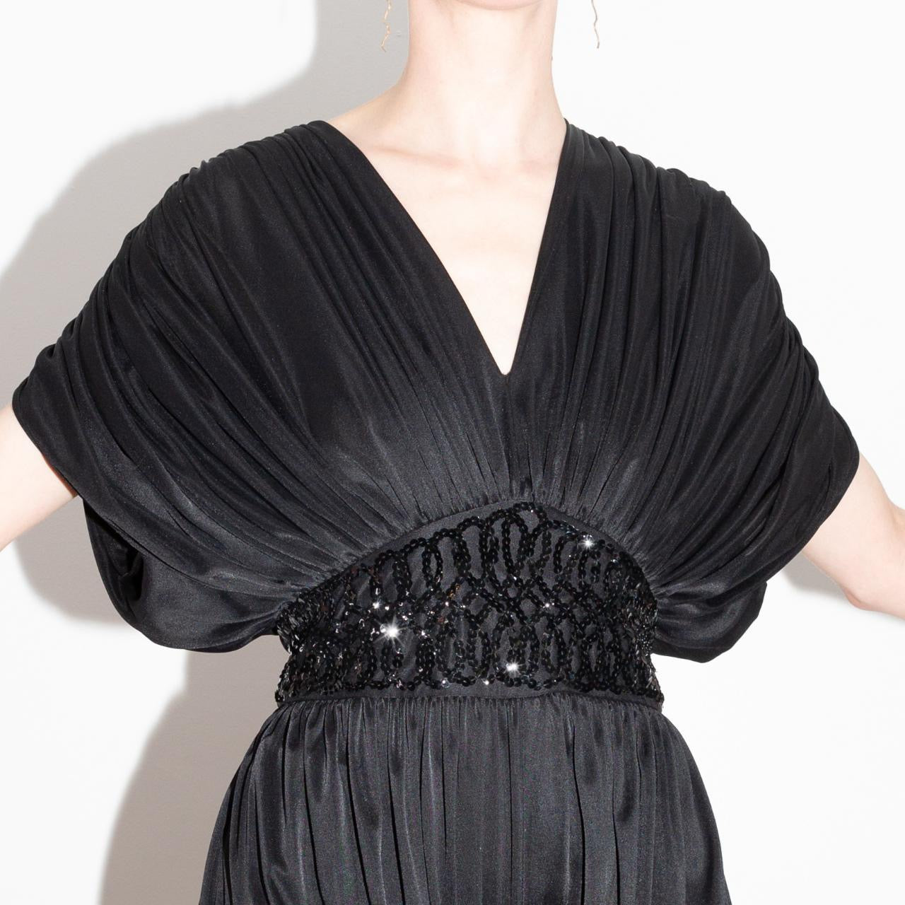 vintage 80s black party jumpsuit