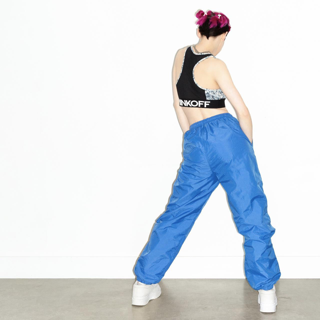 Vintage 90s Blue Windbreaker Pants