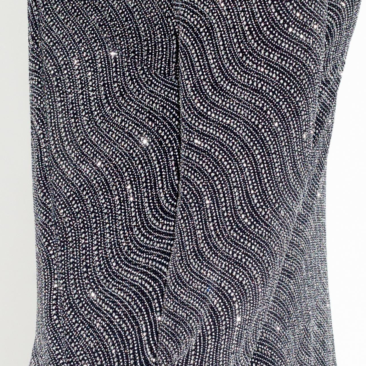 Vintage 90s Black with Silver Glitter Disco Set