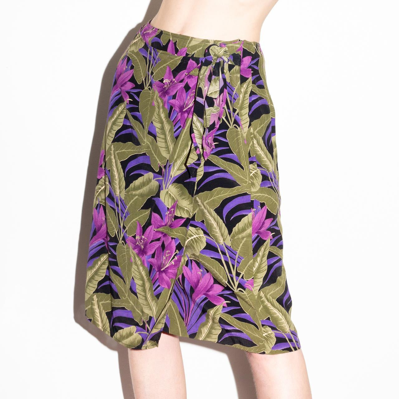 Vintage 90s Hawaiian Wrap Skirt