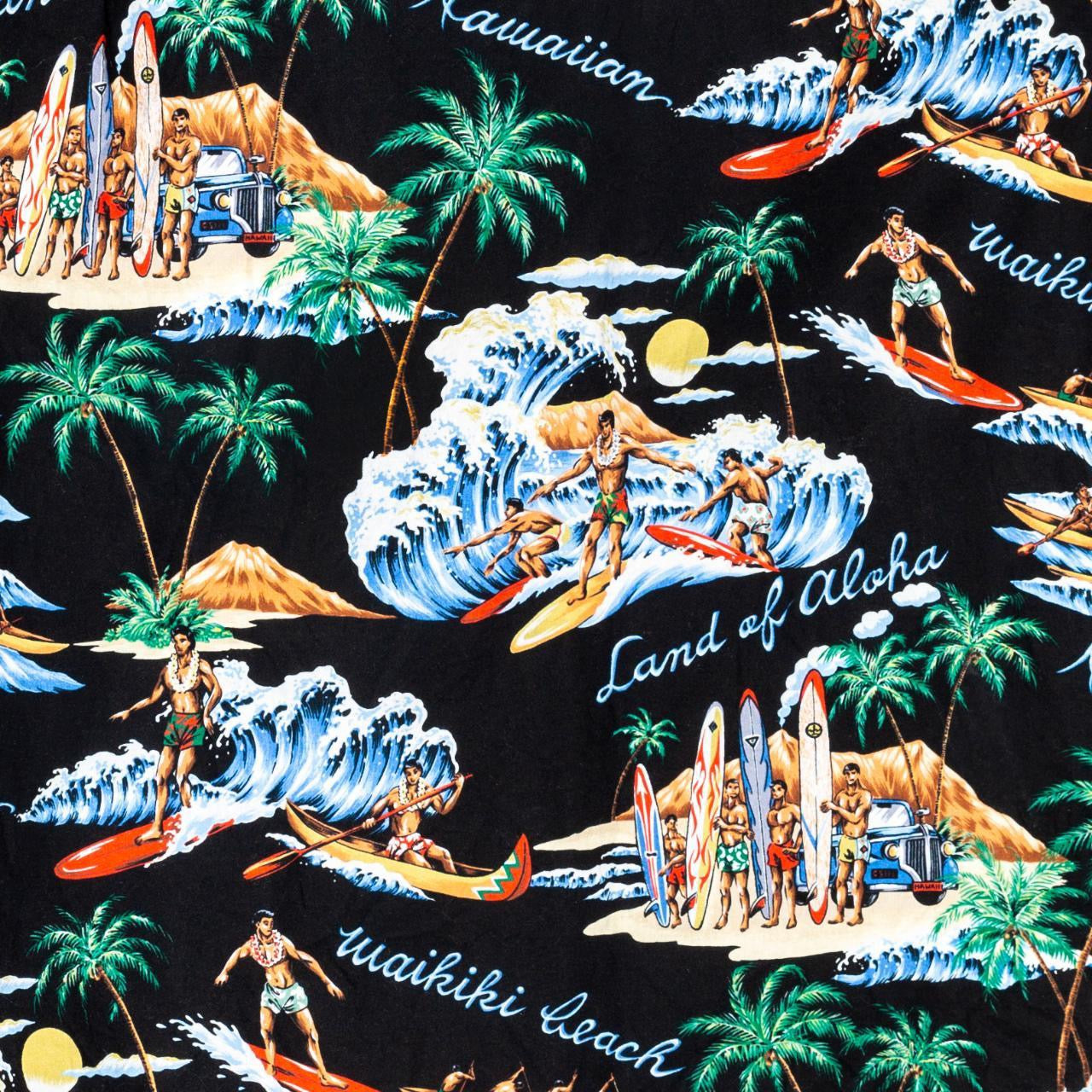 Vintage 80s Black Hawaiian Shirt