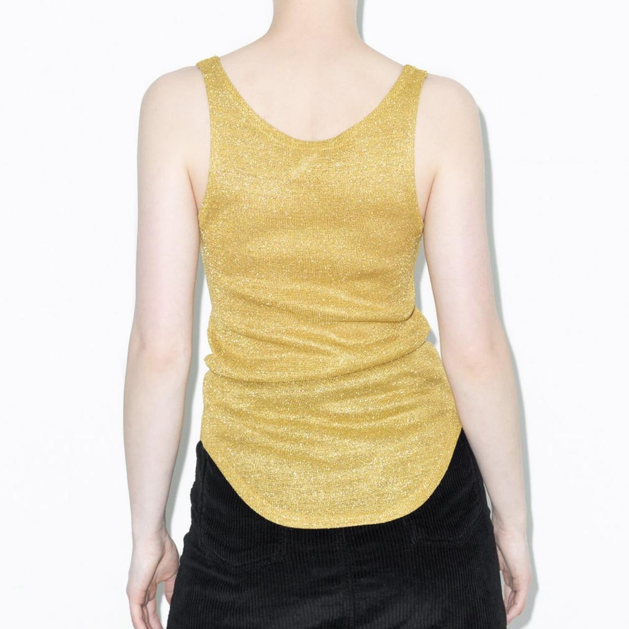 Vintage 80s Metallic Gold Tank