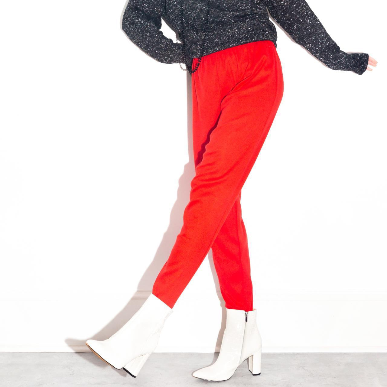 Vintage 80s Red Stirrup Leggings