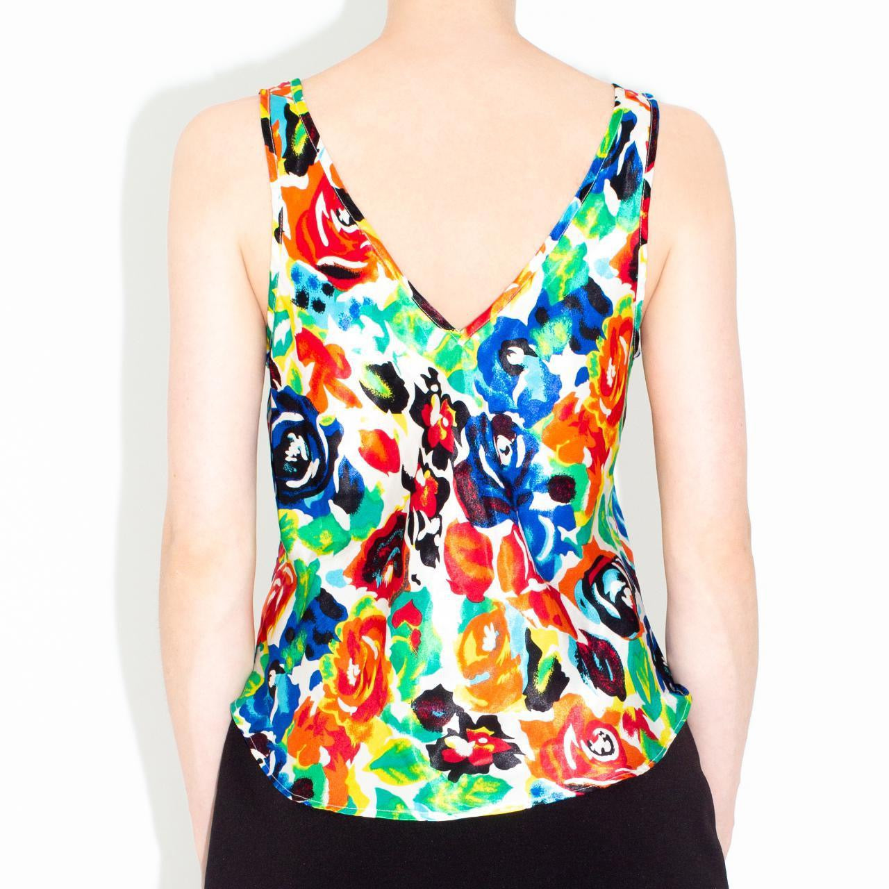 Vintage Gold Label Victoria’s Secret Floral Sleeveless Blouse