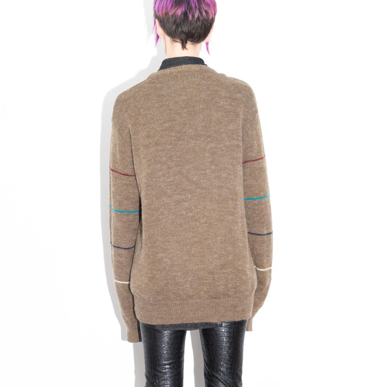 Vintage 80s Brown Argyle Sweater