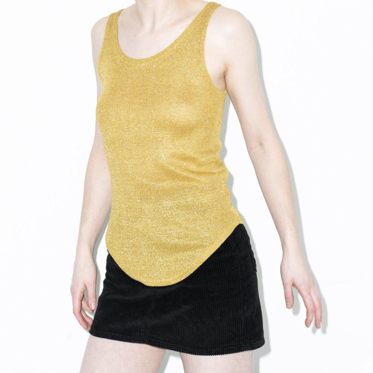 Vintage 80s Metallic Gold Tank