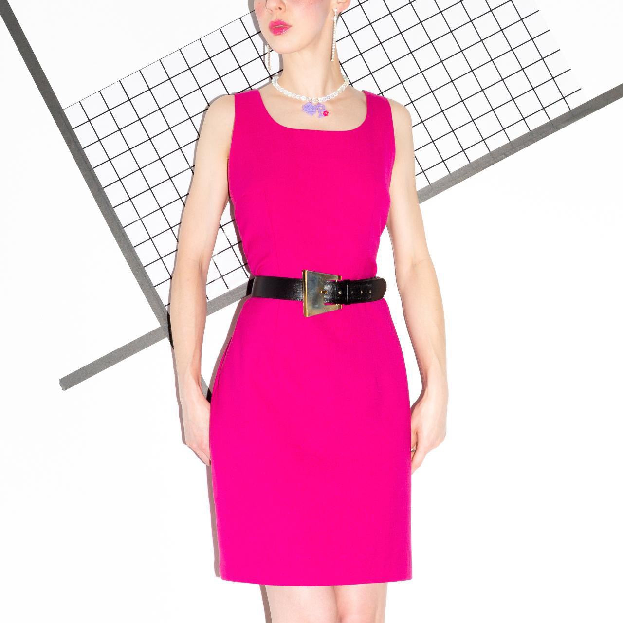 Vintage 60s Hot Pink Dress