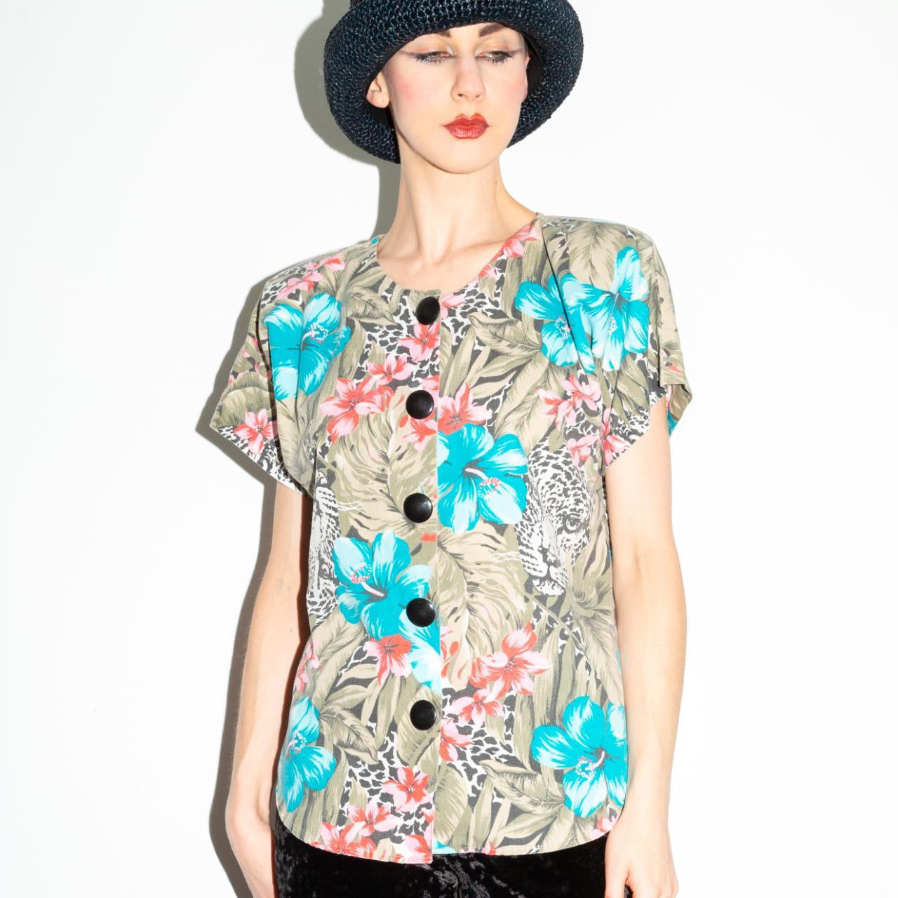 Vintage 80s Cheetahs in Hawaii Top