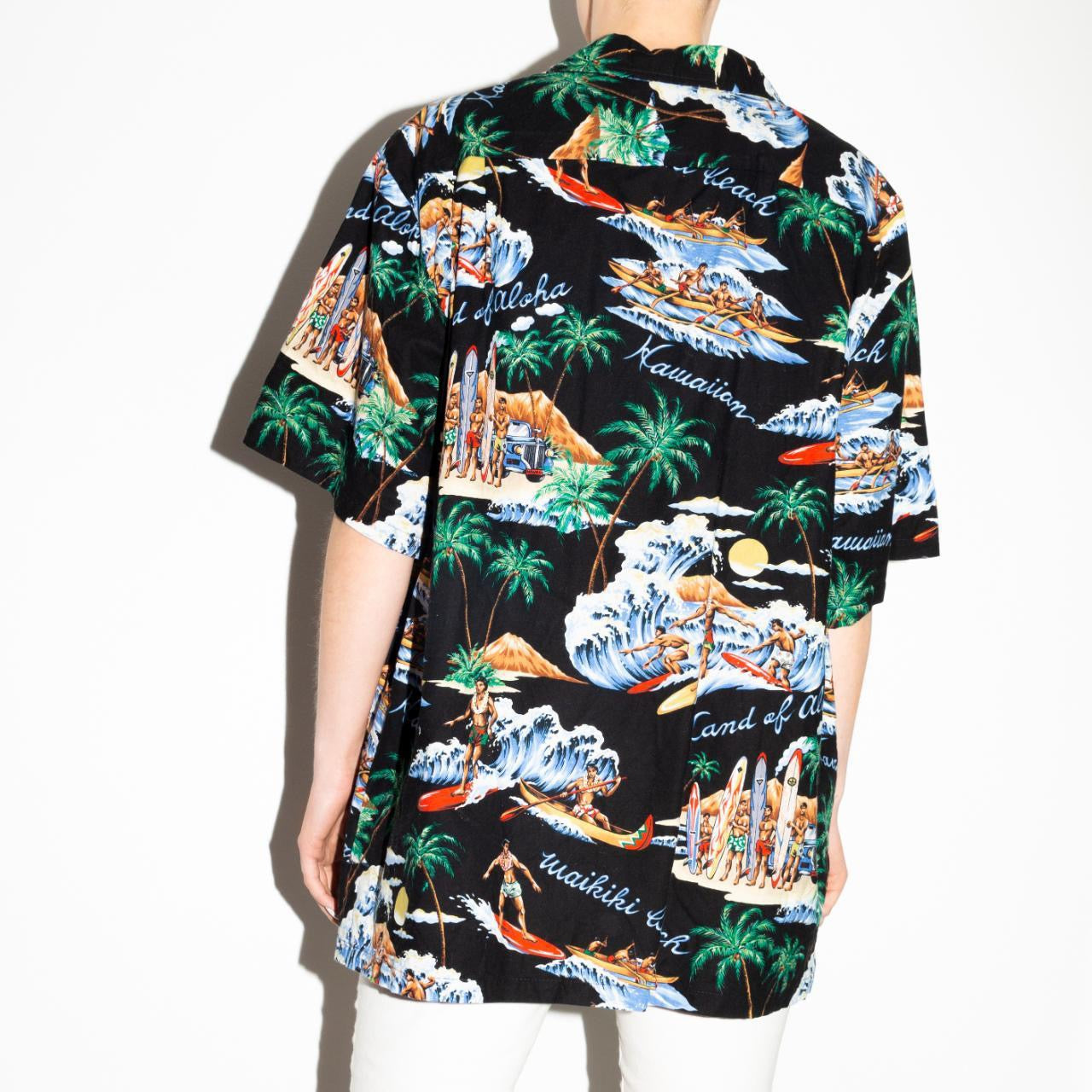 Vintage 80s Black Hawaiian Shirt