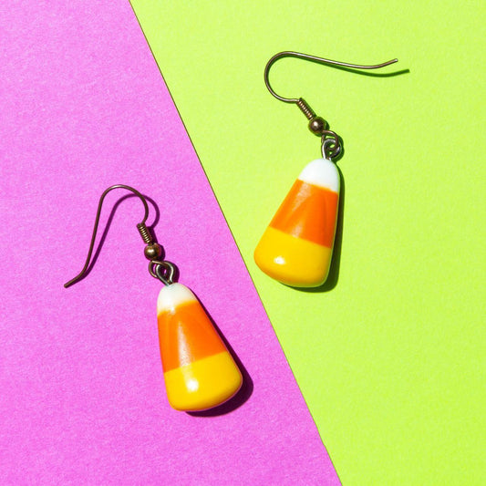 vintage 80s Novelty Candy Corn Earrings