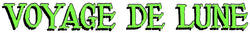 voyage de lune text logo in acid green and black serif letters