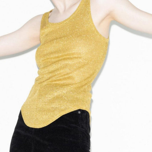 Vintage 80s Metallic Gold Tank